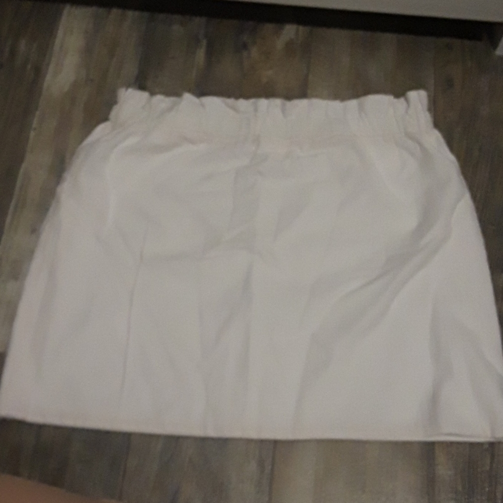 White Seersucker Skirt